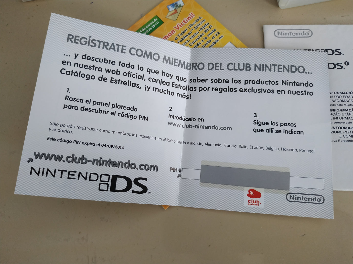 Folleto de reemplazo VIP Pokémon Edición Blanca