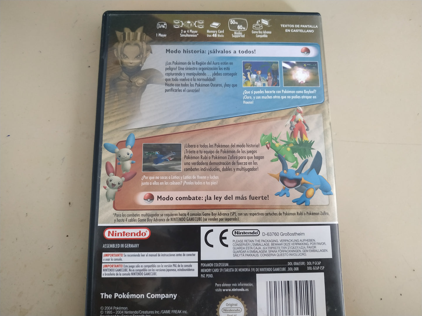 Caja de reemplazo Pokémon Colosseum