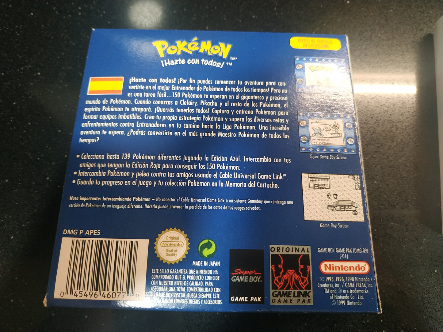 Caja de reemplazo Pokémon Azul