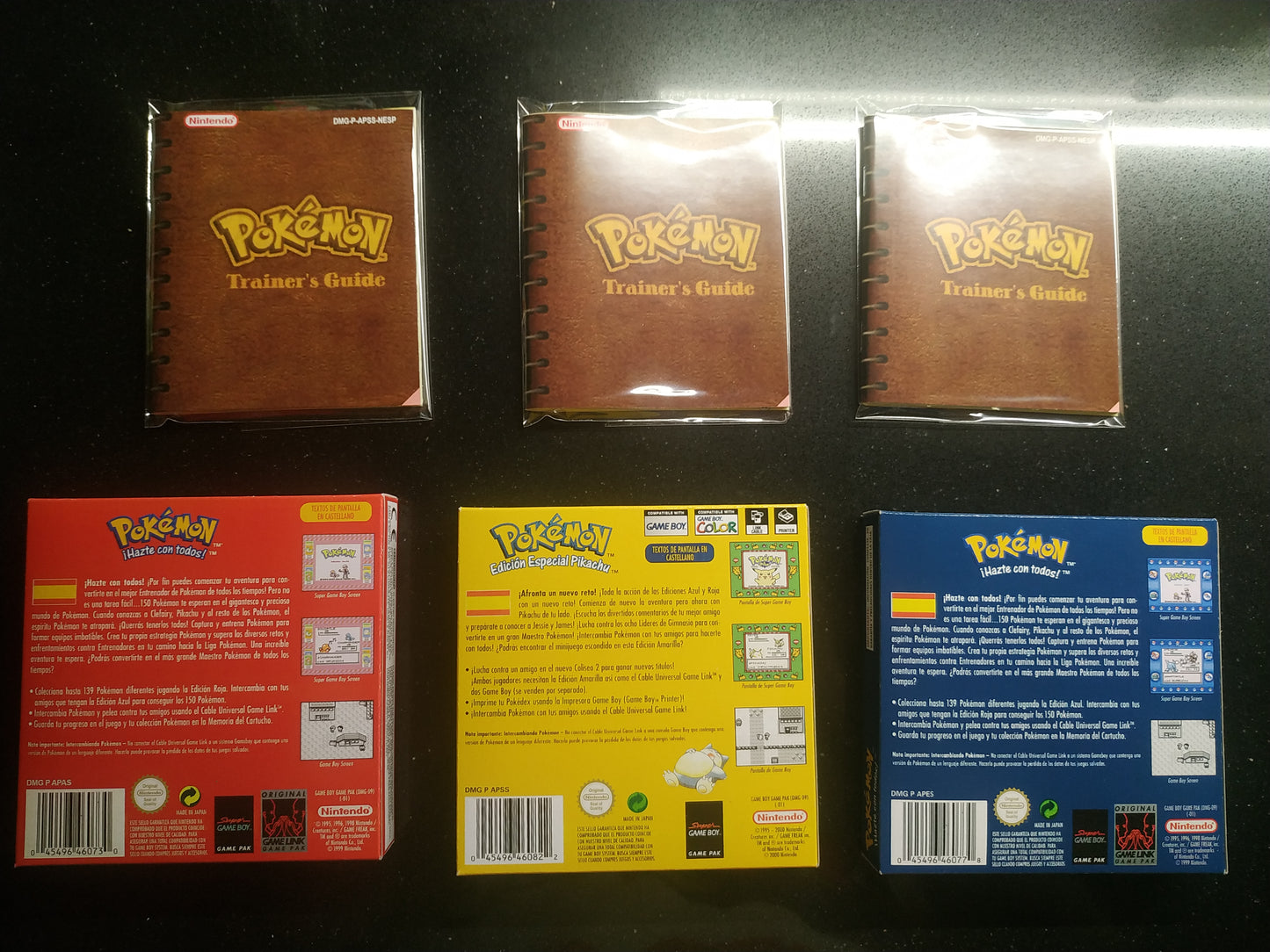 Pack 3 Cajas Pokémon (Rojo, Azul y Amarillo)