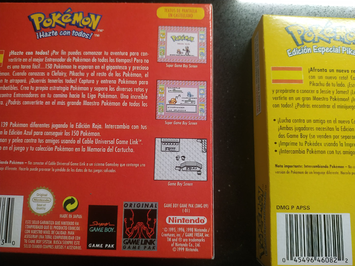 Pack 3 Cajas Pokémon (Rojo, Azul y Amarillo)
