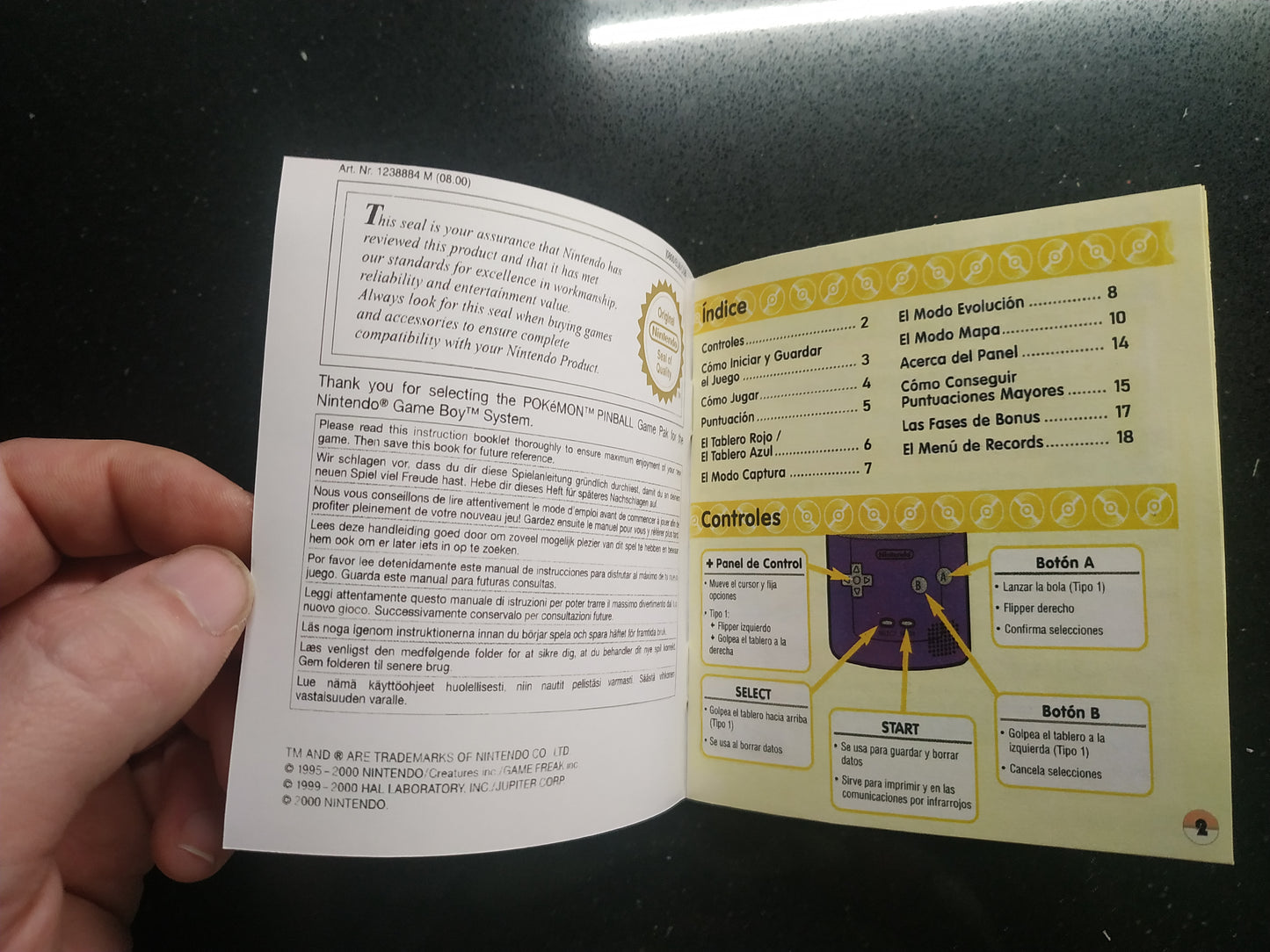 Manual de reemplazo Pokémon Pinball