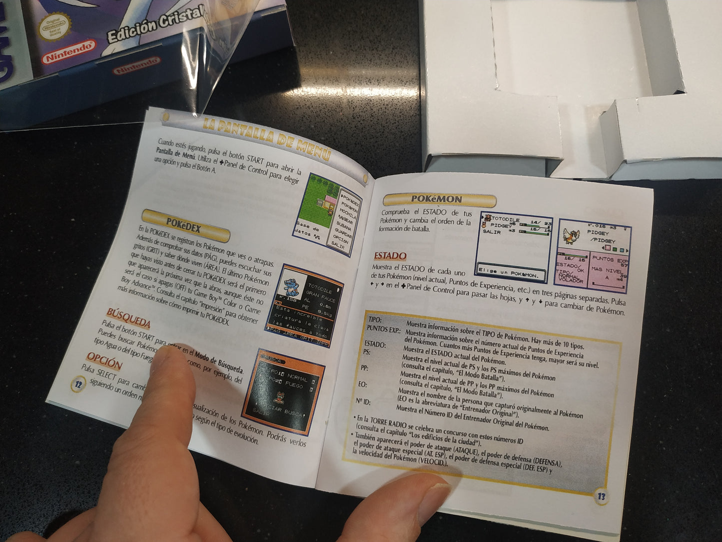 Manual de reemplazo Pokémon Cristal