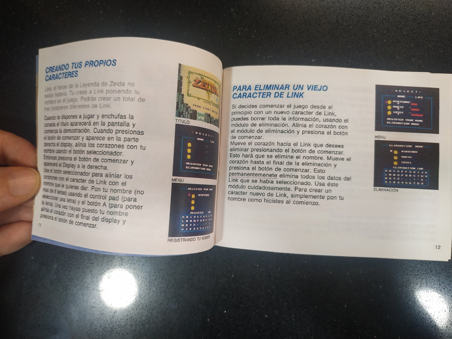 Manual de reemplazo The Legend of Zelda