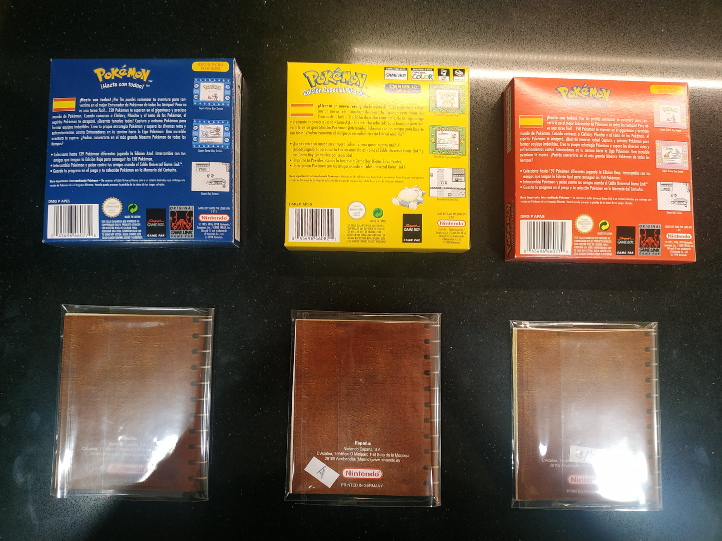 Pack 3 Cajas Pokémon (Rojo, Azul y Amarillo)