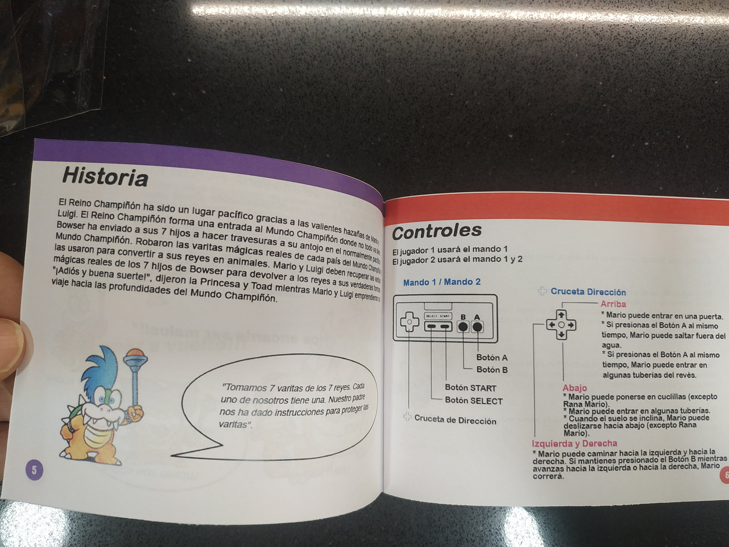 Manual de reemplazo Super Mario Bros 3