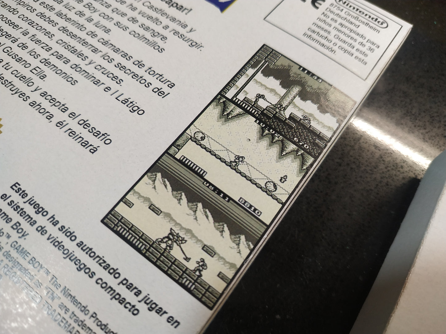 Caja de reemplazo Castlevania Adventure
