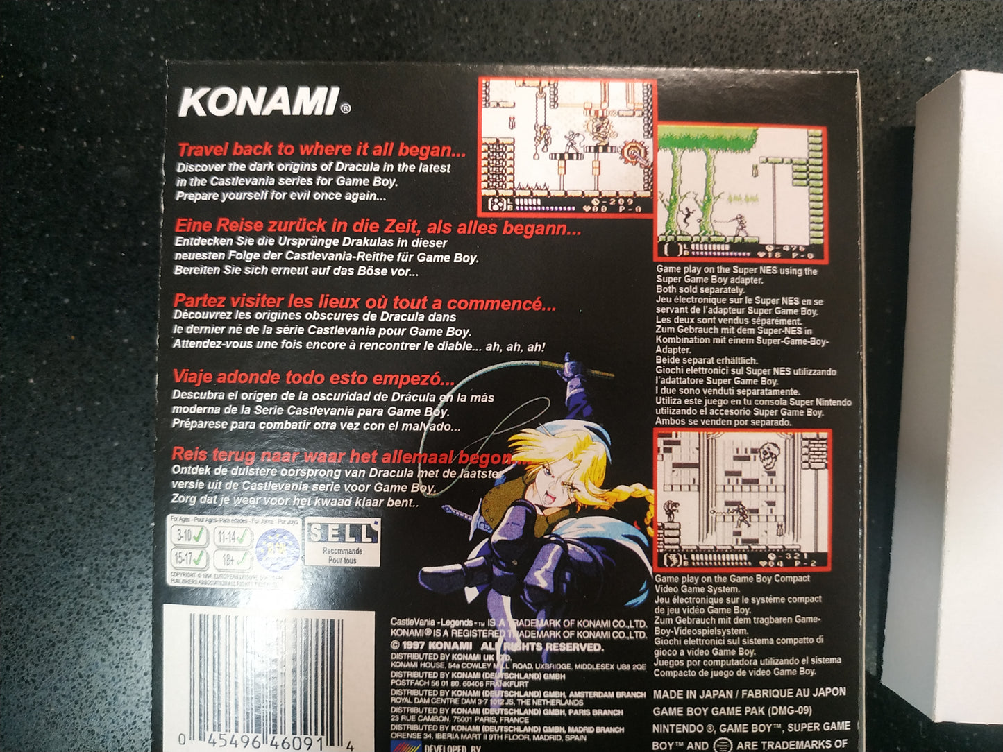 Caja de reemplazo Castlevania Legends