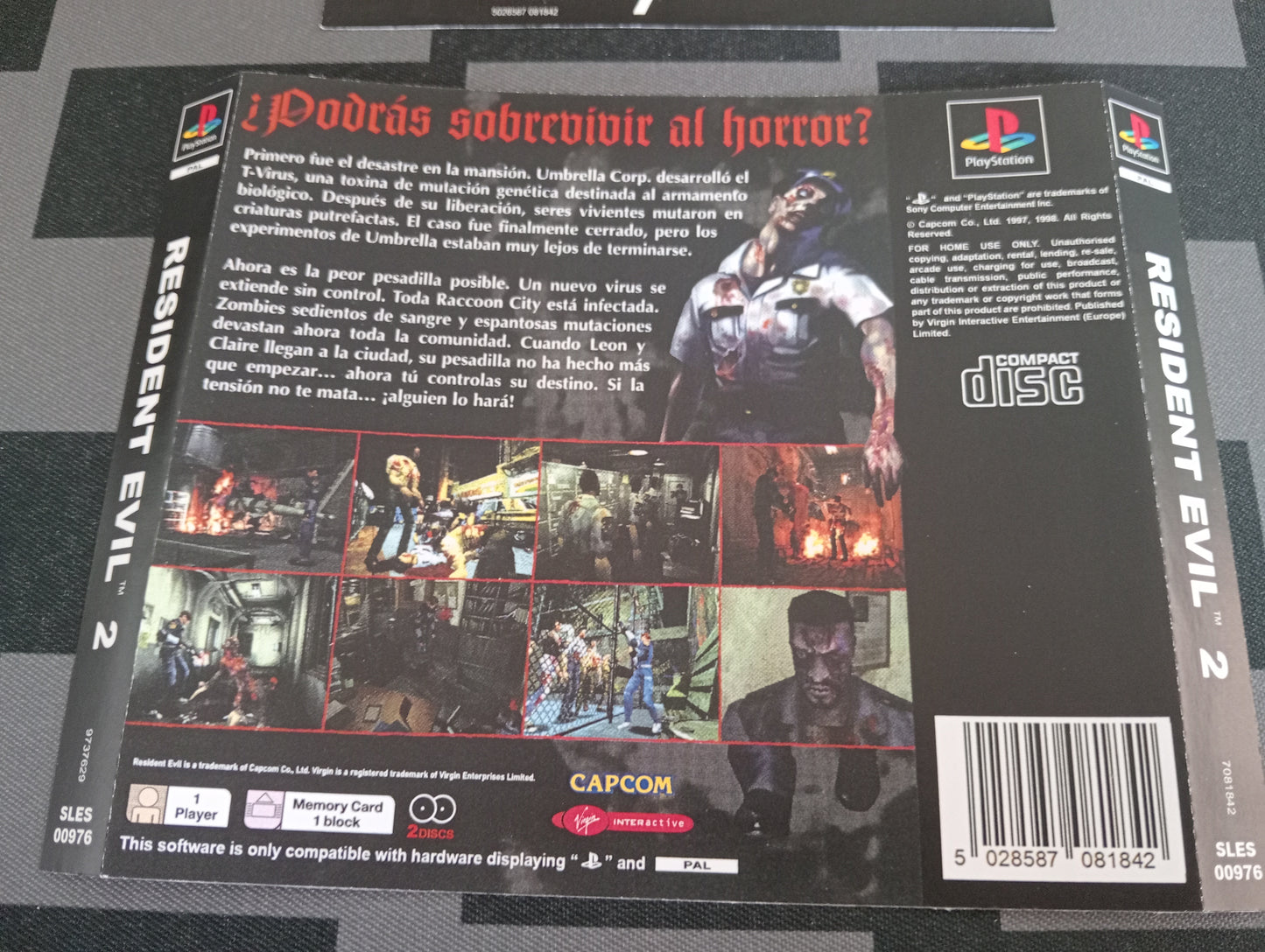 Portada y contraportada de reemplazo Resident Evil 2