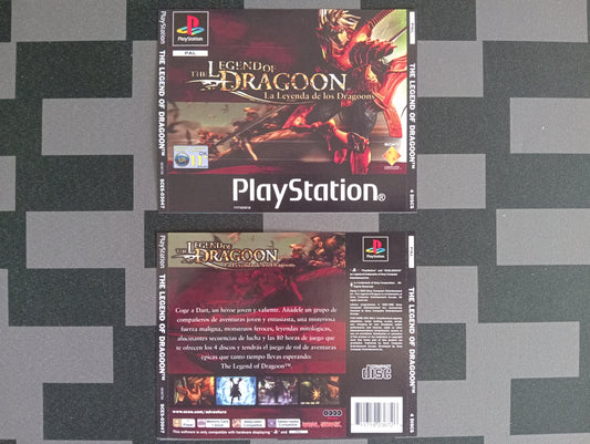 Portada y contraportada The Legend of Dragoon