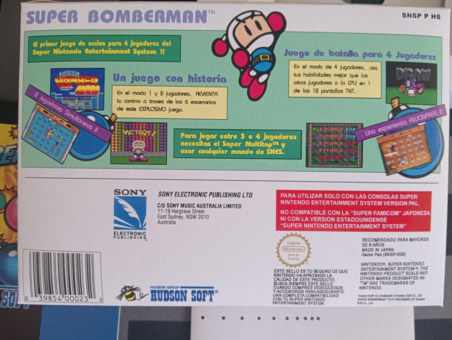 Caja de reemplazo Super Bomberman