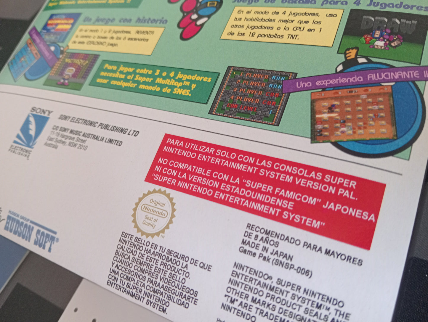 Caja de reemplazo Super Bomberman