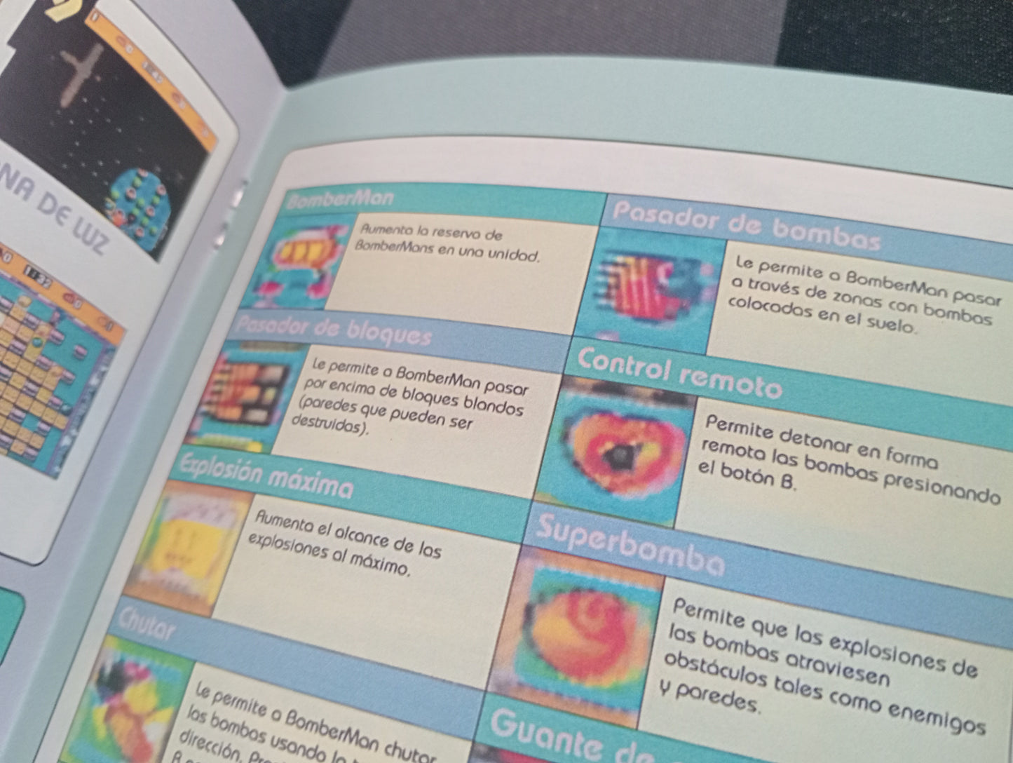 Manual de reemplazo Super Bomberman