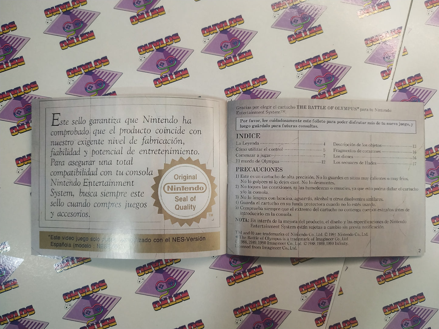 Manual de reemplazo The Battle of Olympus
