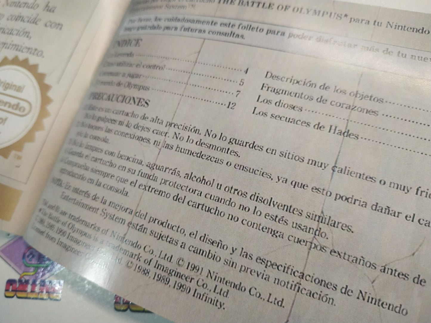 Manual de reemplazo The Battle of Olympus