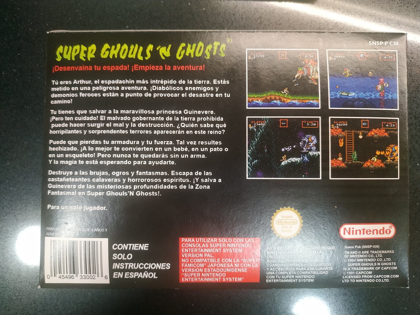 Caja de reemplazo Super Ghouls´n Ghosts