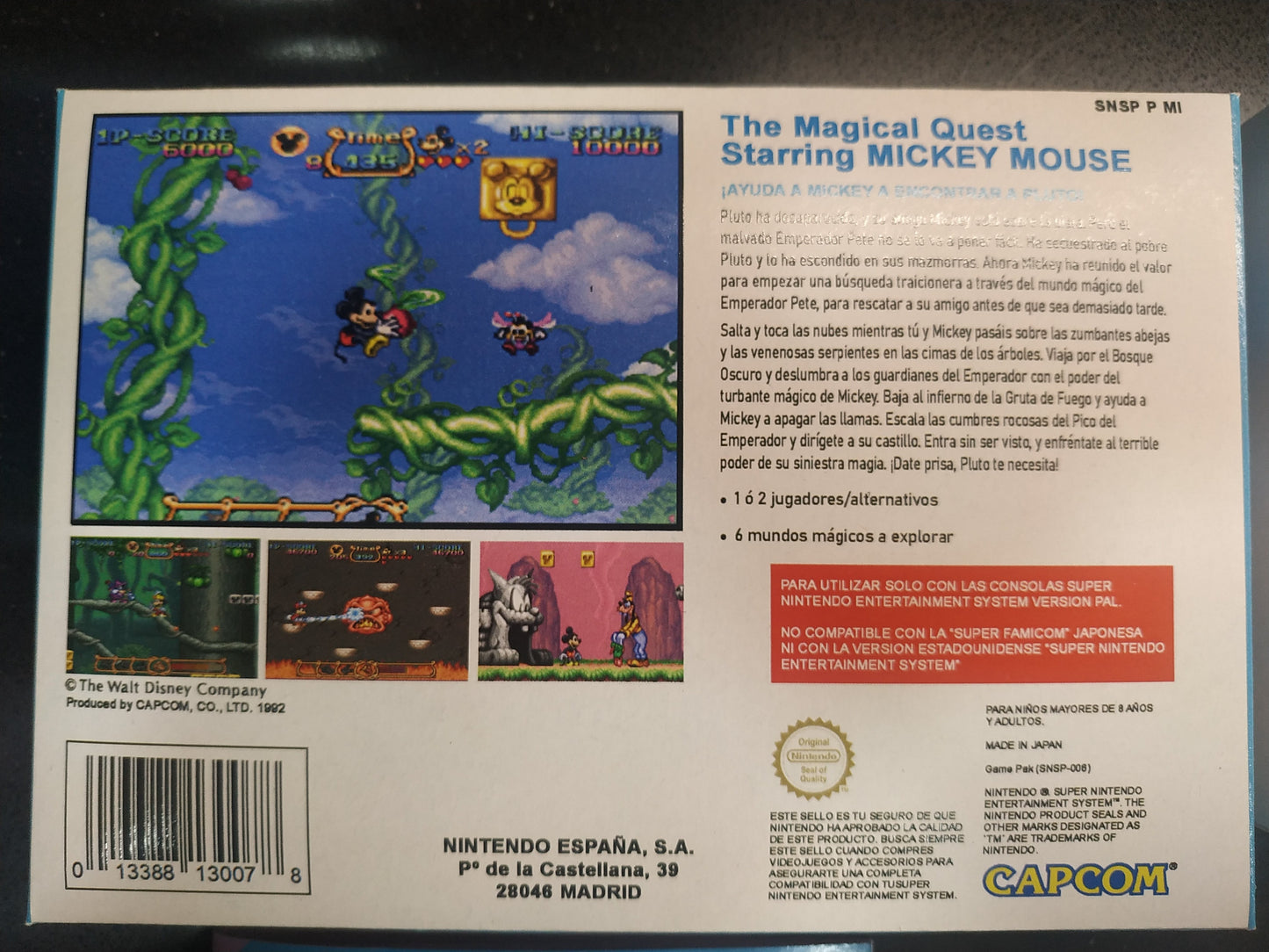 Caja de reemplazo The Magical Quest - Starring Mickey Mouse