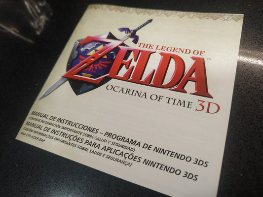 Manual de reemplazo Zelda Ocarina of Time 3D