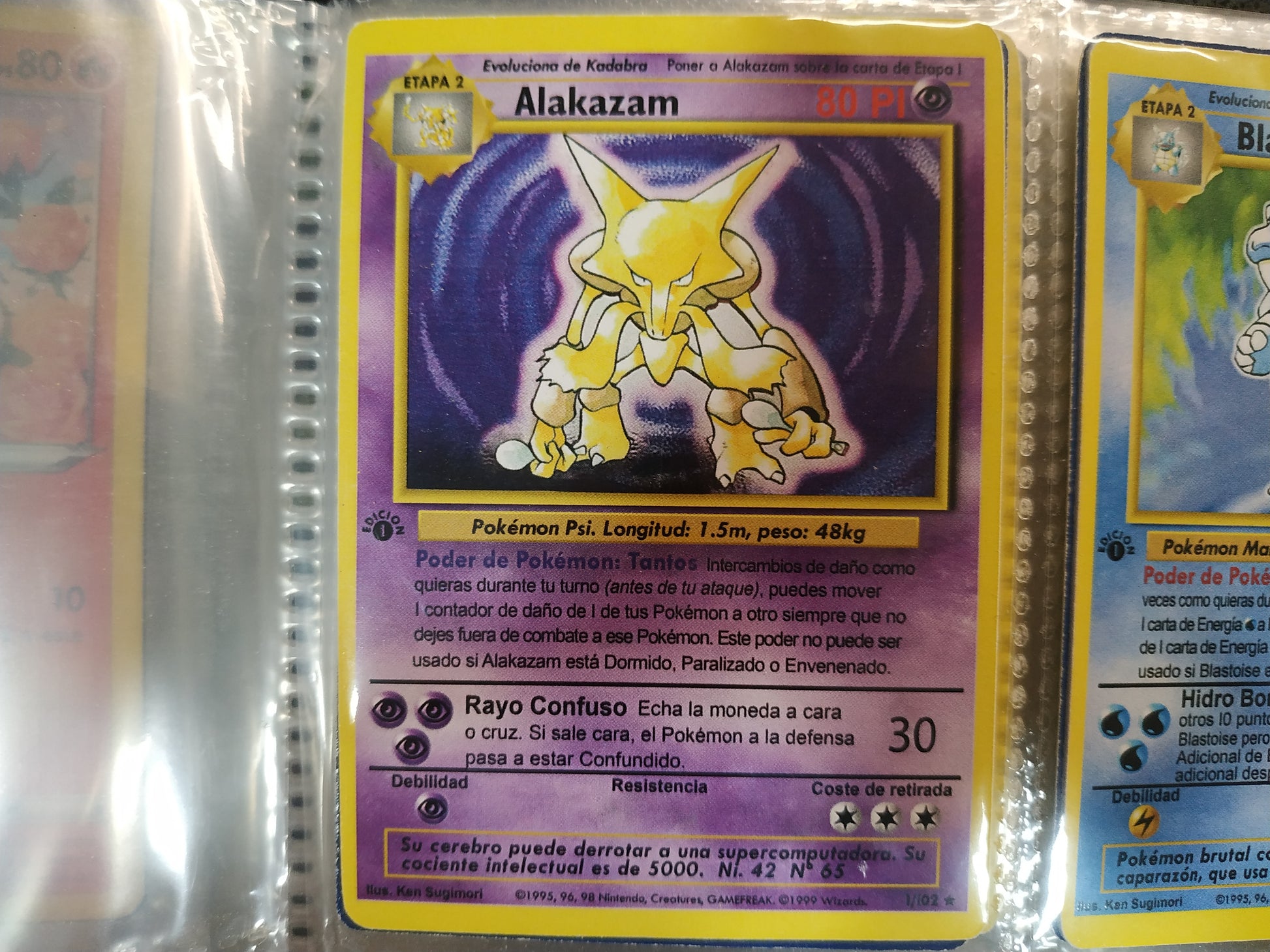 alakazam pokemon card 1/102 Carta Alakazam Edición 1 – RetroSotano