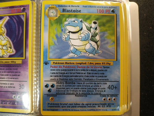 Carta Blastoise Edición 1