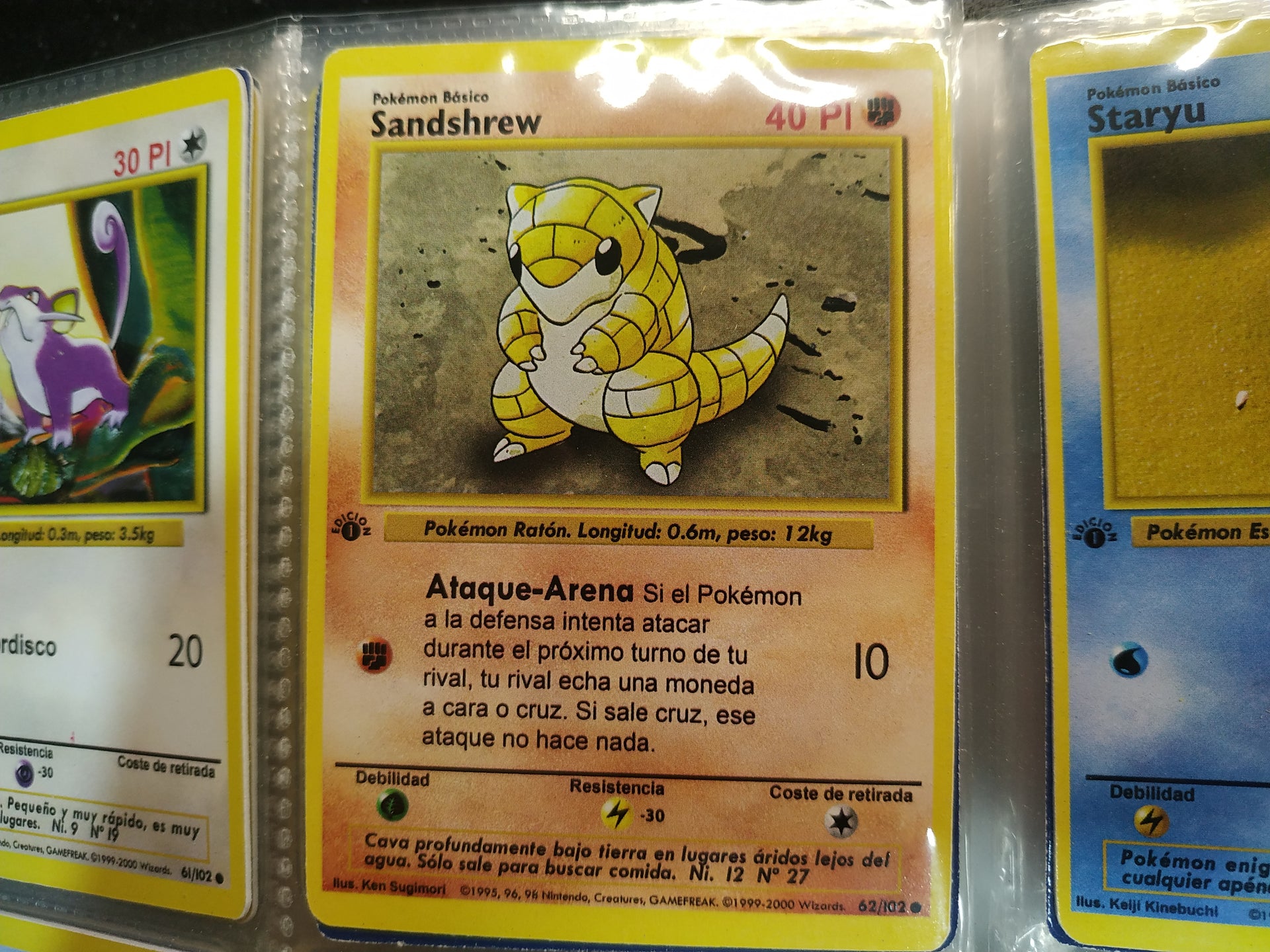 1995 sandshrew pokemon card Carta Sandshrew Edición 1 – RetroSotano
