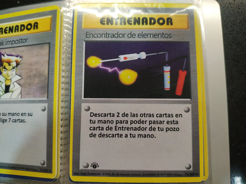 Carta Entrenador - Encontrador de Elementos Edición 1