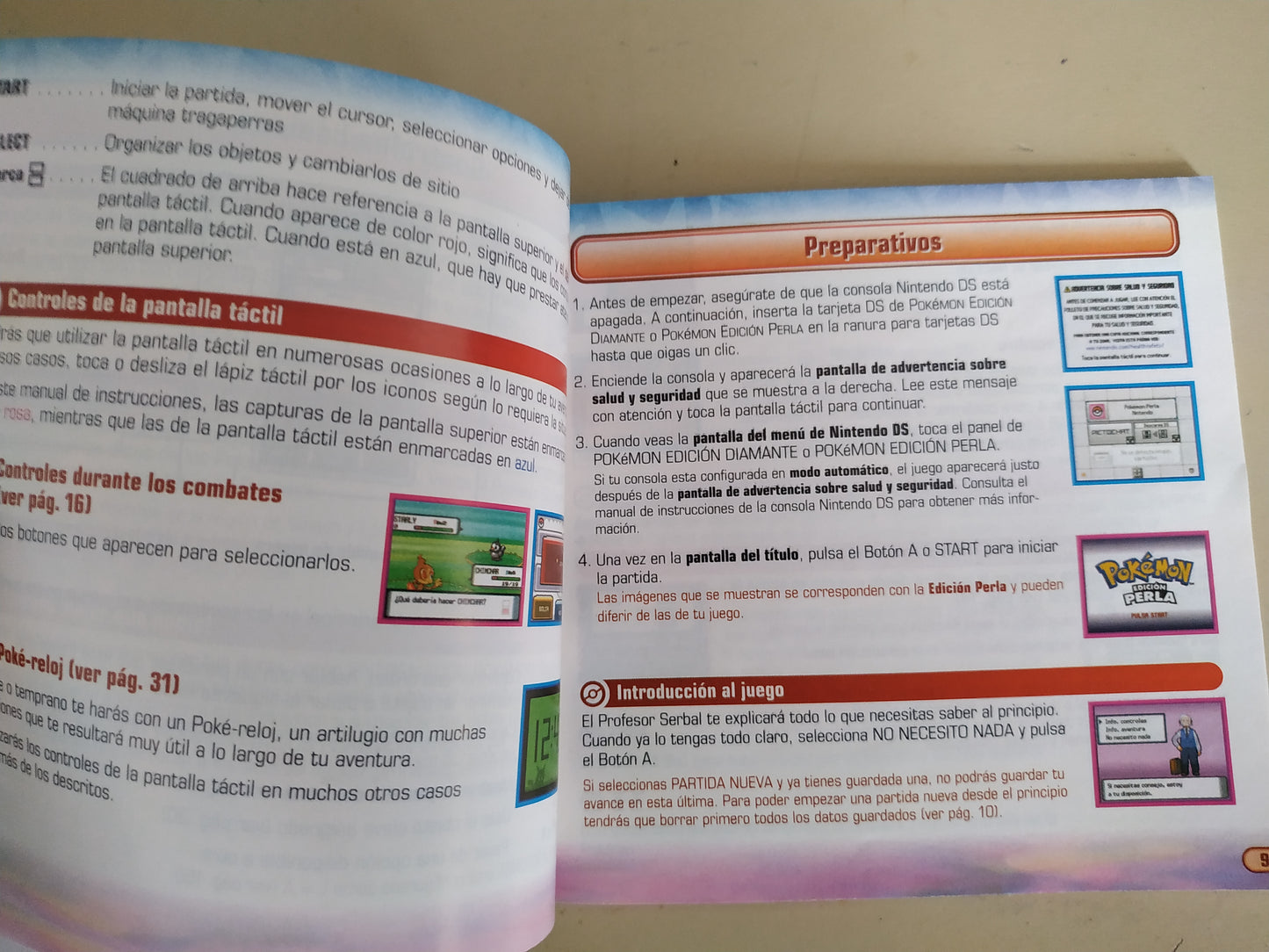 Manual de reemplazo Pokémon Perla