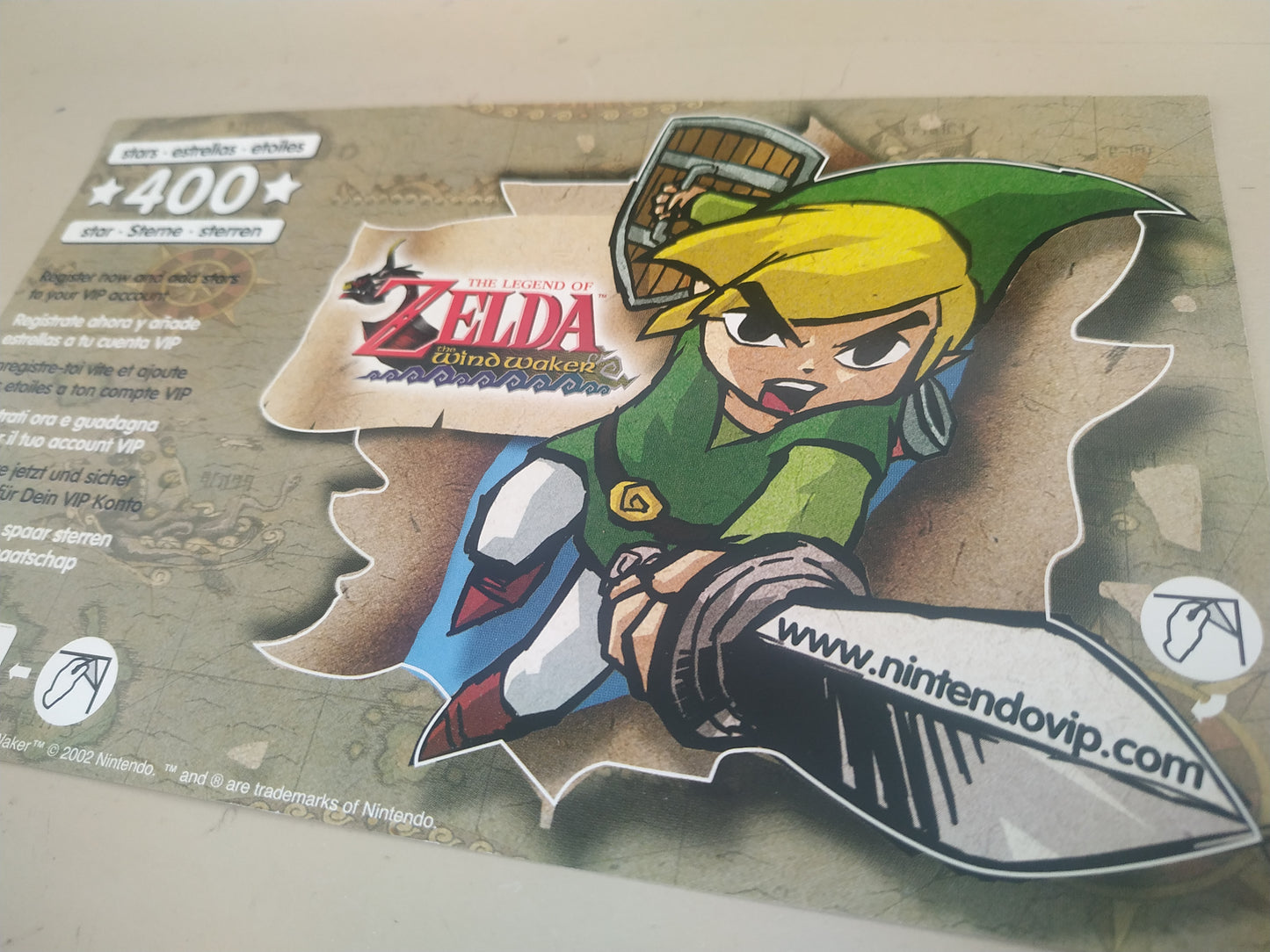 Folleto de reemplazo VIP Zelda Wind Waker Limited Edition
