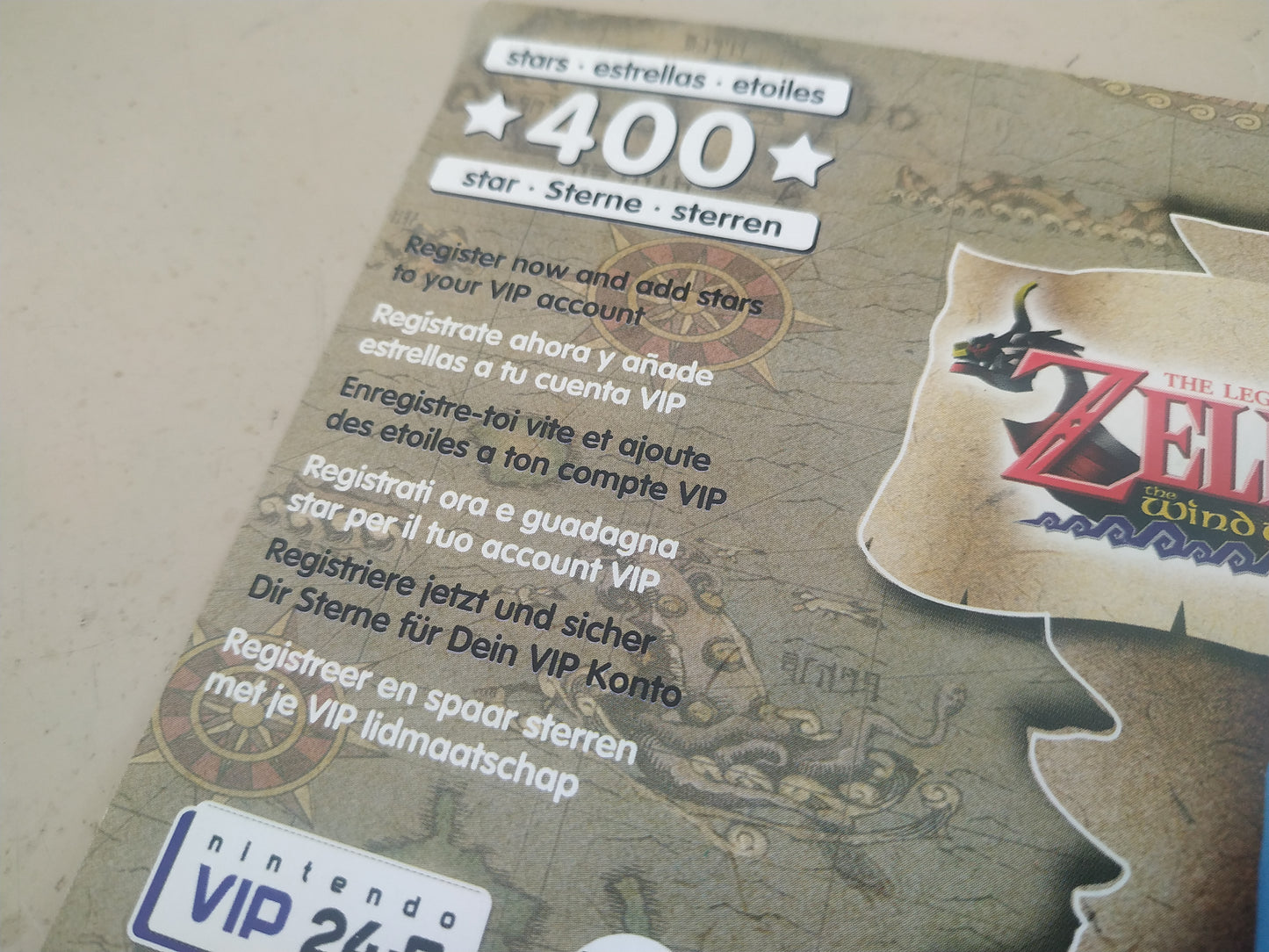 Folleto de reemplazo VIP Zelda Wind Waker Limited Edition
