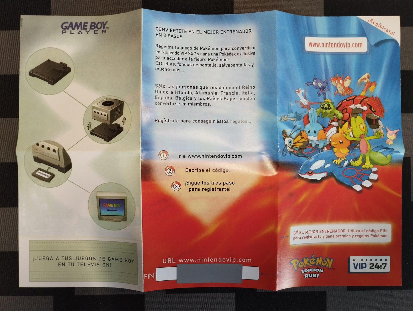 Folleto de reemplazo Pokémon Rubí VIP