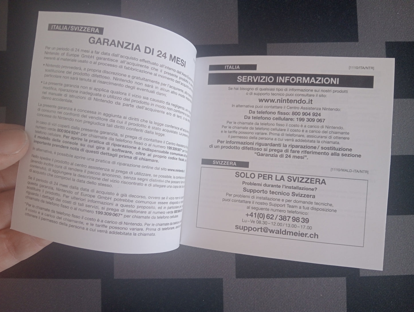 Librito de reemplazo Información Importante NDS
