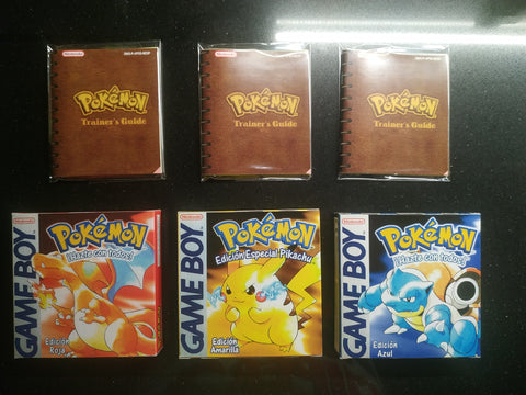 Pack 3 Cajas Pokémon (Rojo, Azul y Amarillo)